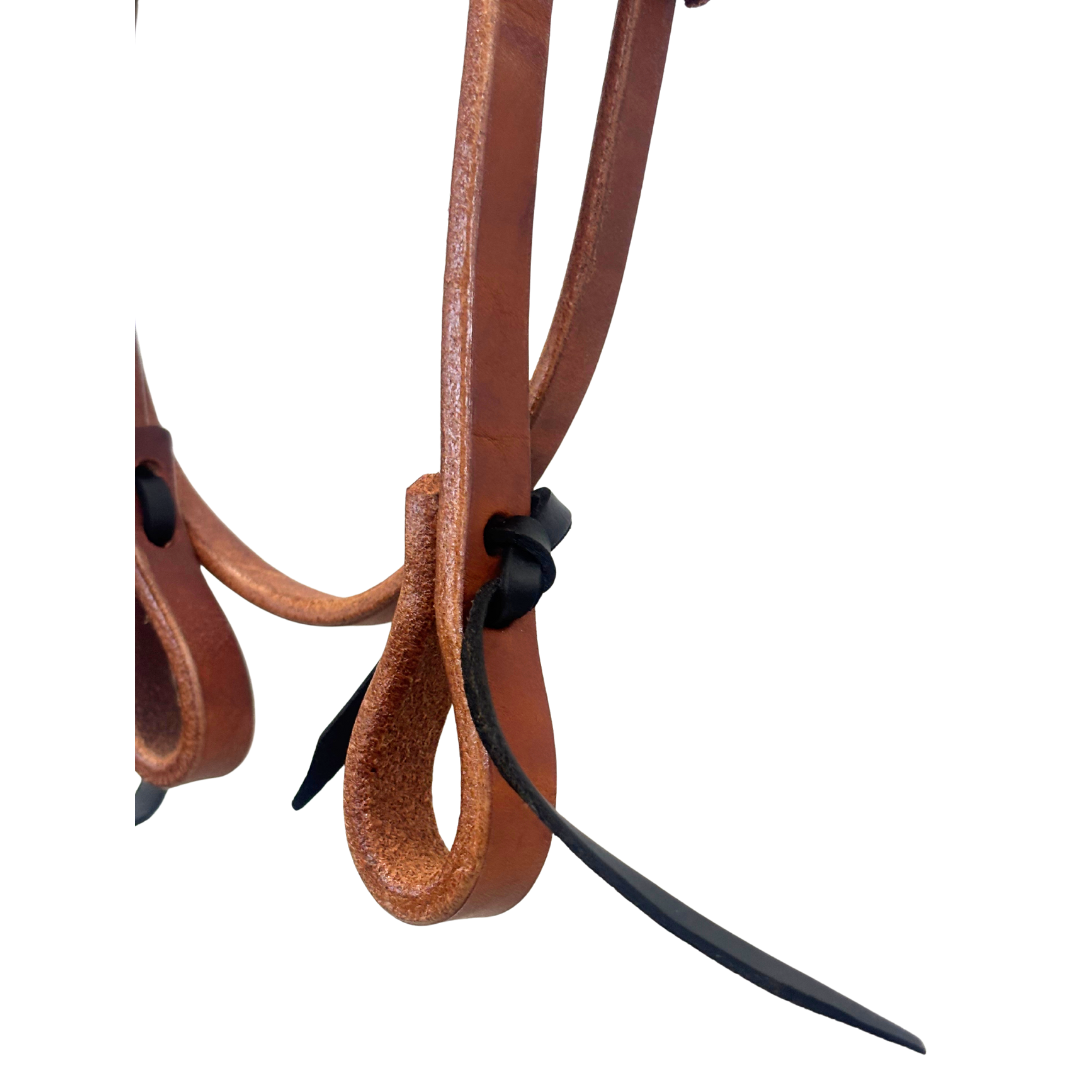 Calgary Plain Leather Western Bridle With Black Buckles