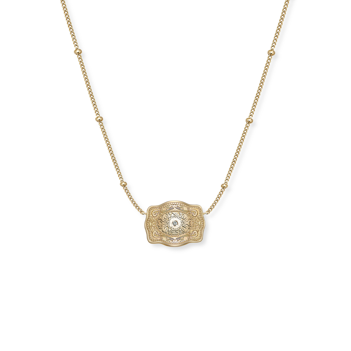SPURWEST Ultra Mini Belt Buckle Amelia Rose Necklace