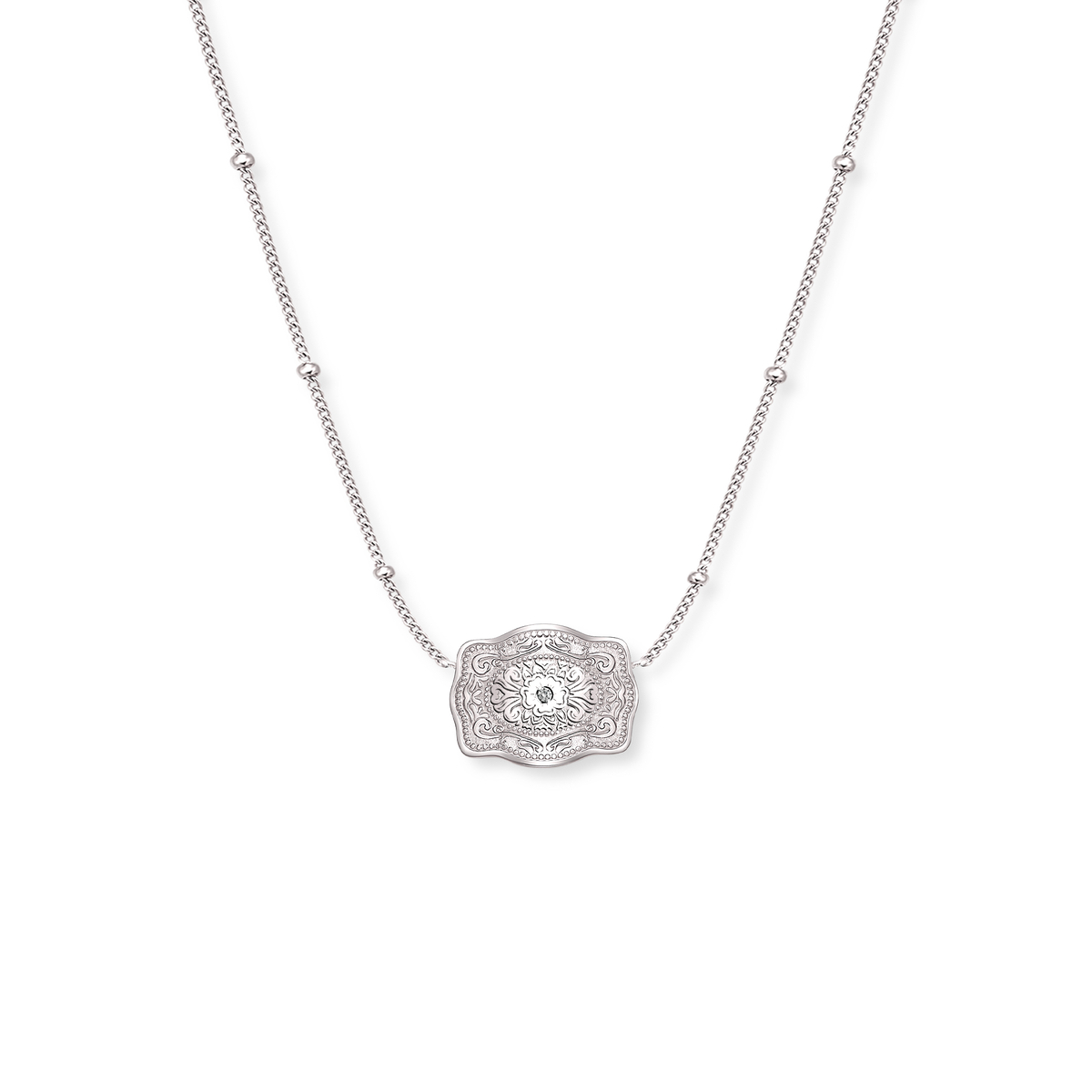 SPURWEST Ultra Mini Belt Buckle Amelia Rose Necklace