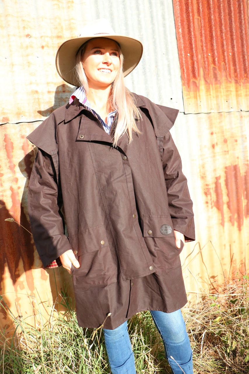 Newmarket's Town & Country 3/4 Length Uni-Sex Oilskin Coat