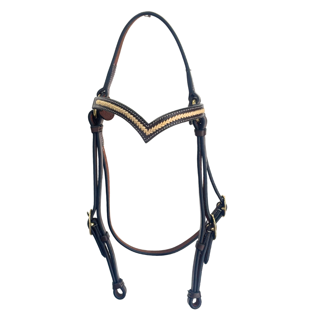 Calgary V Brow Barcoo Bridle - Oiled #AK862