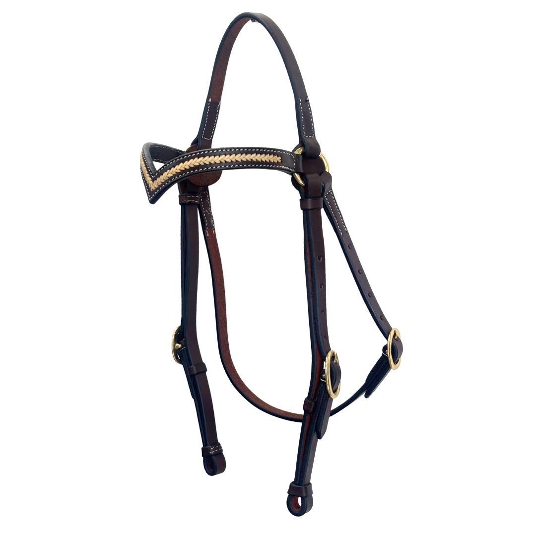 Calgary V Brow Barcoo Bridle - Oiled #AK862