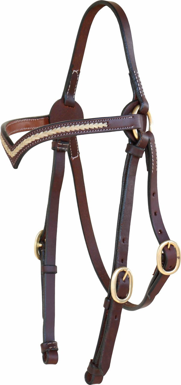 Calgary V Brow Barcoo Bridle - Tan #AK863