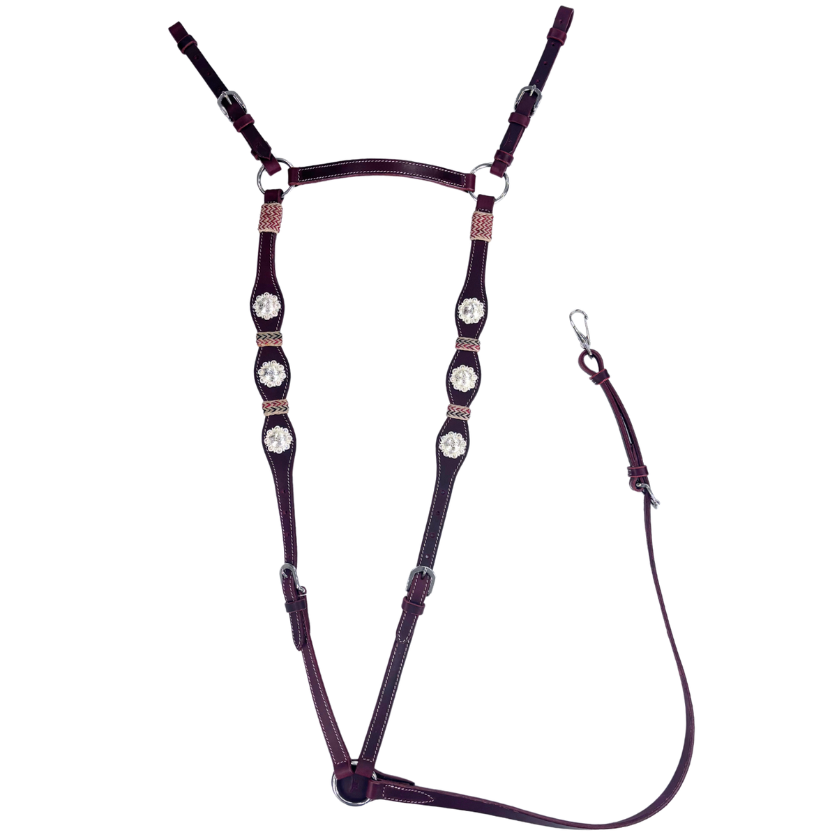 Calgary Rawhide & Silver Concho Breastplate – AUS #2624