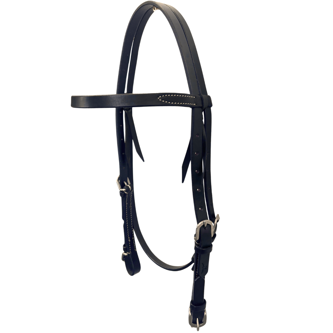 Calgary Plain Western Bridle With Matching Reins - #2612