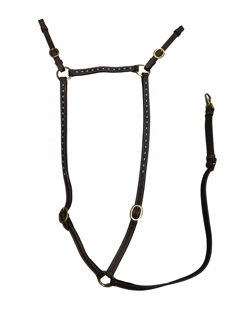 Calgary Buckstitch Breastplate - Turquoise