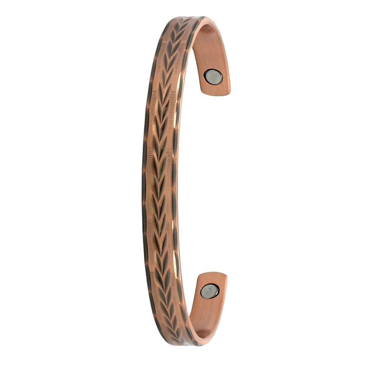 Feathered Arrow Solid Copper Magnetic Therapy Cuff Bracelet - 454