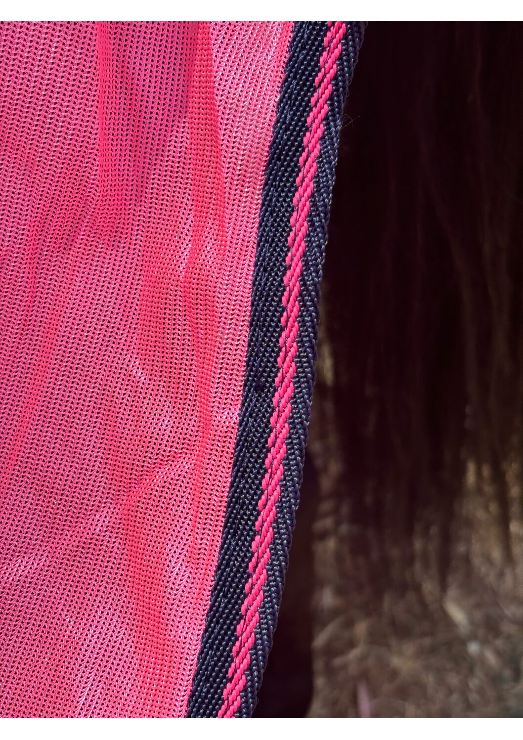 Diamond Weave Cotton Ripstop ‘Neon’ Mesh Insert Cotton Combo – Pink