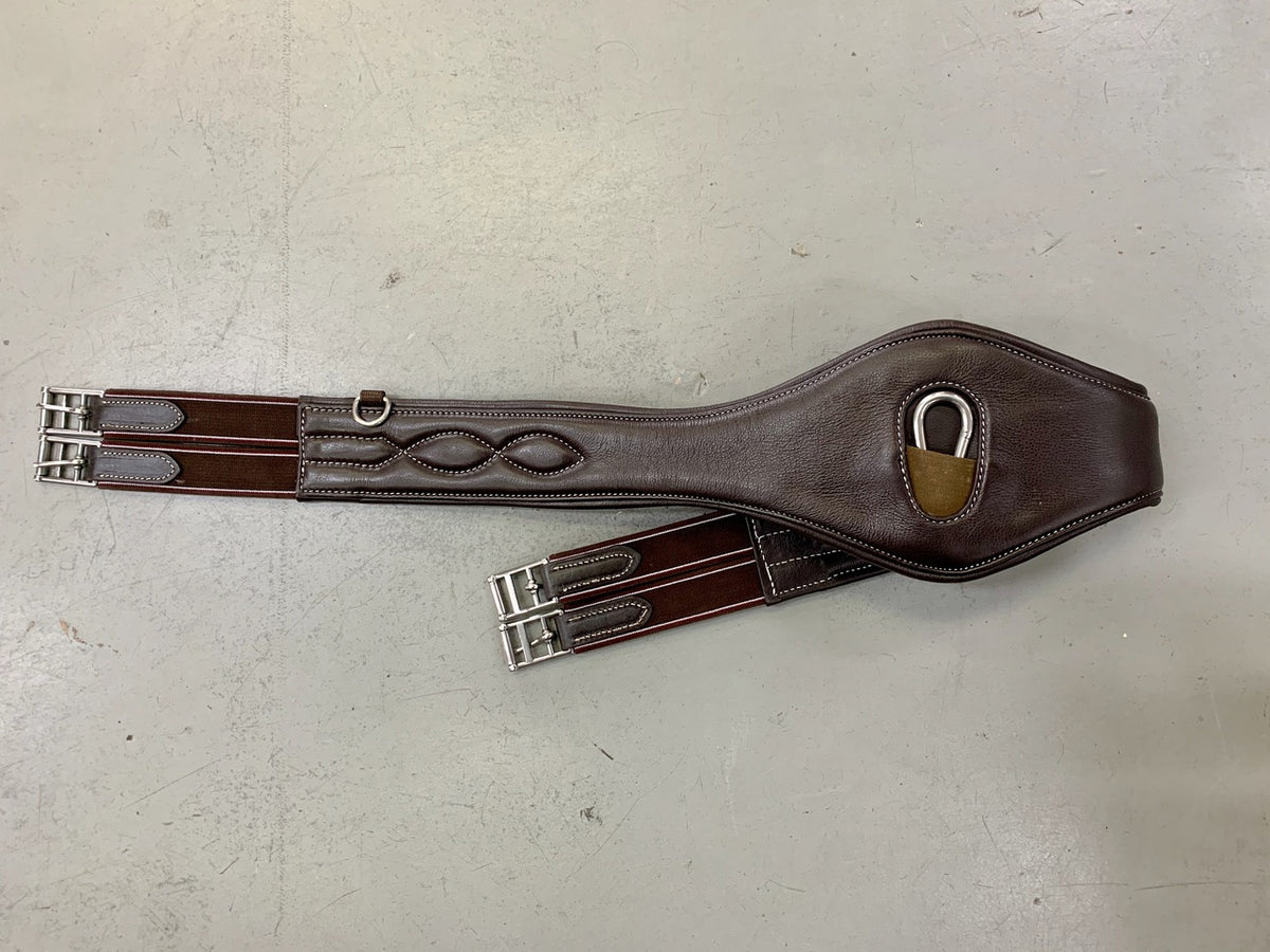 Canterbury Contoured Leather Elastic Girth