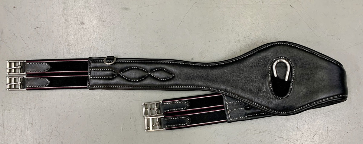 Canterbury Contoured Leather Elastic Girth