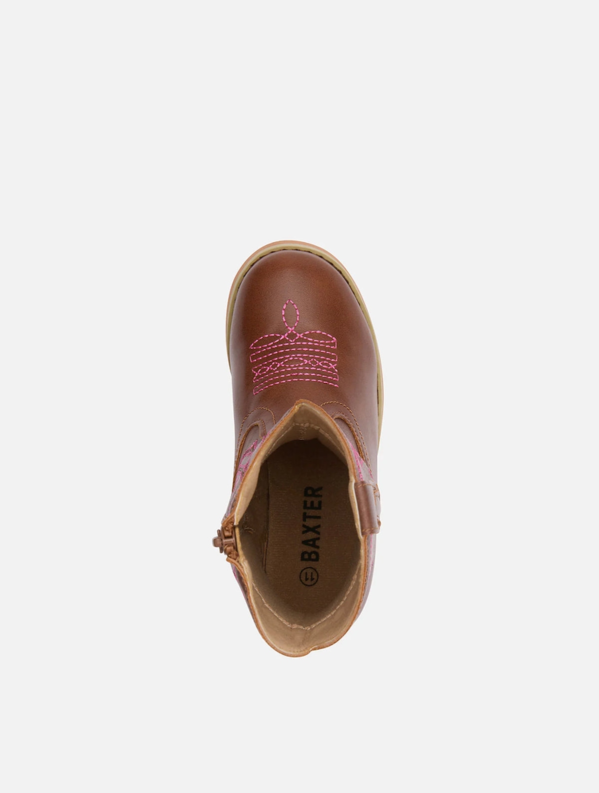Baxter Junior Western Boots - Rose Pink/Brown