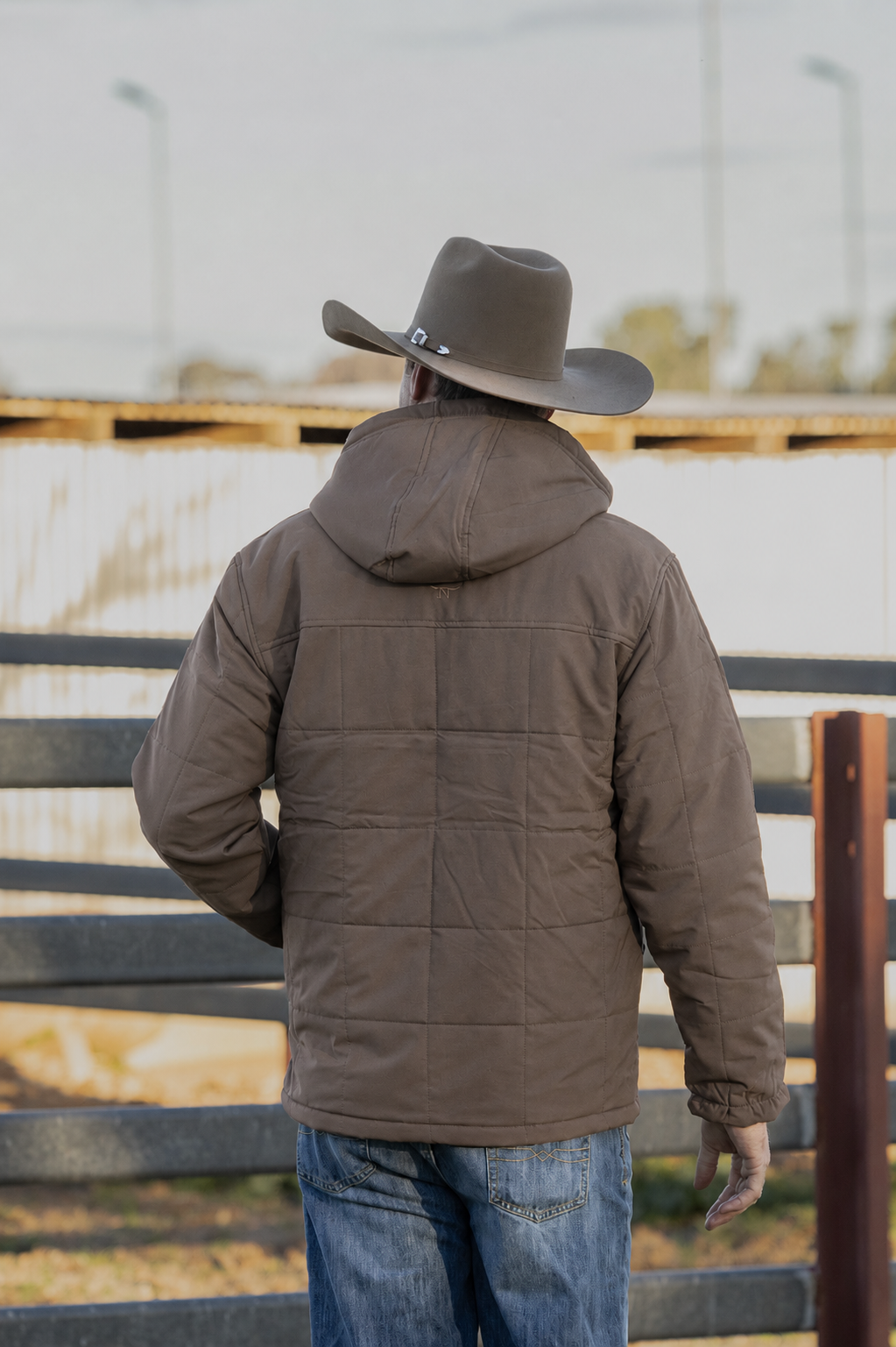 Newmarket Logan Men’s Puffer Jacket With Hood – Tan