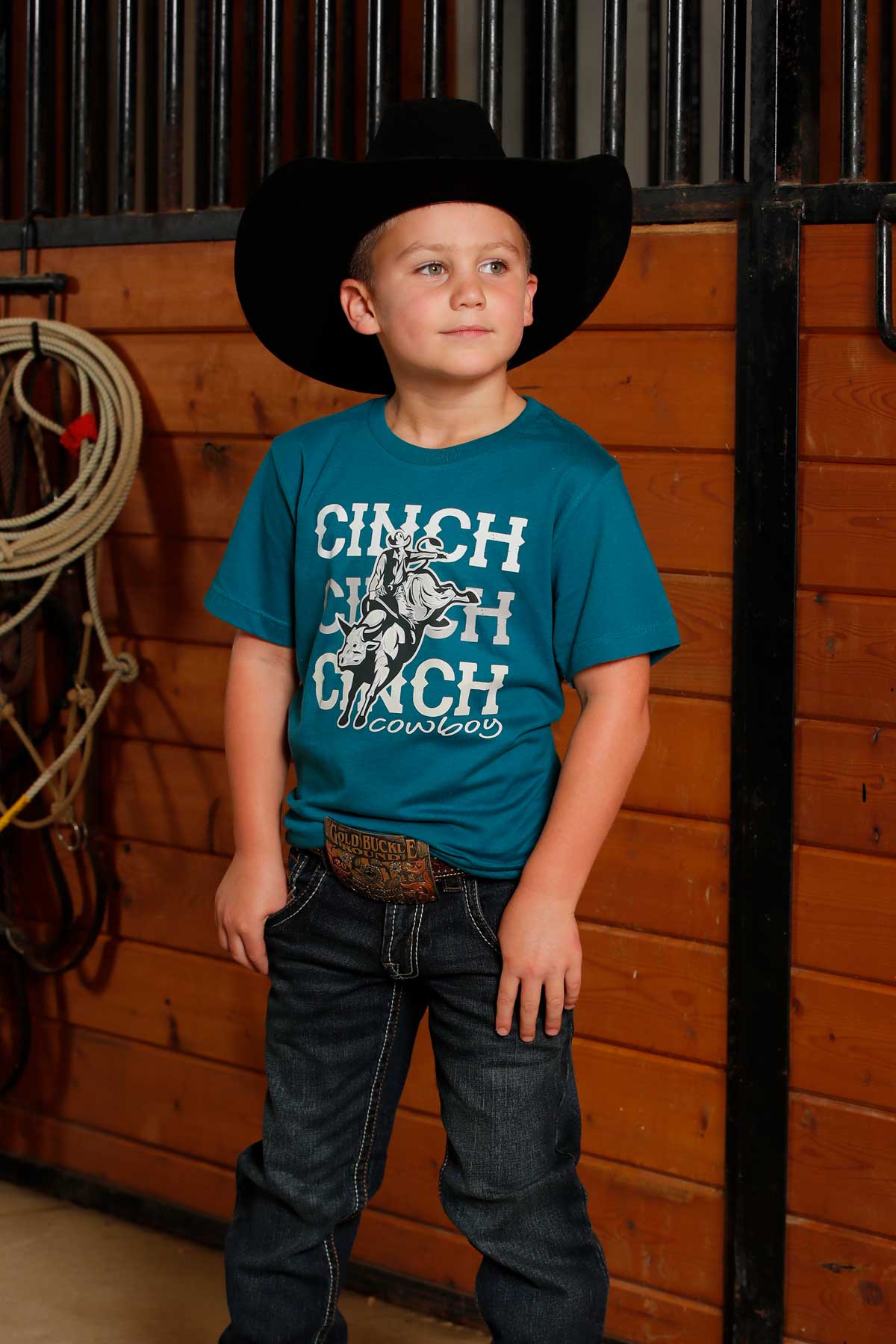 Cinch Boy's Teal T-Shirt - 166
