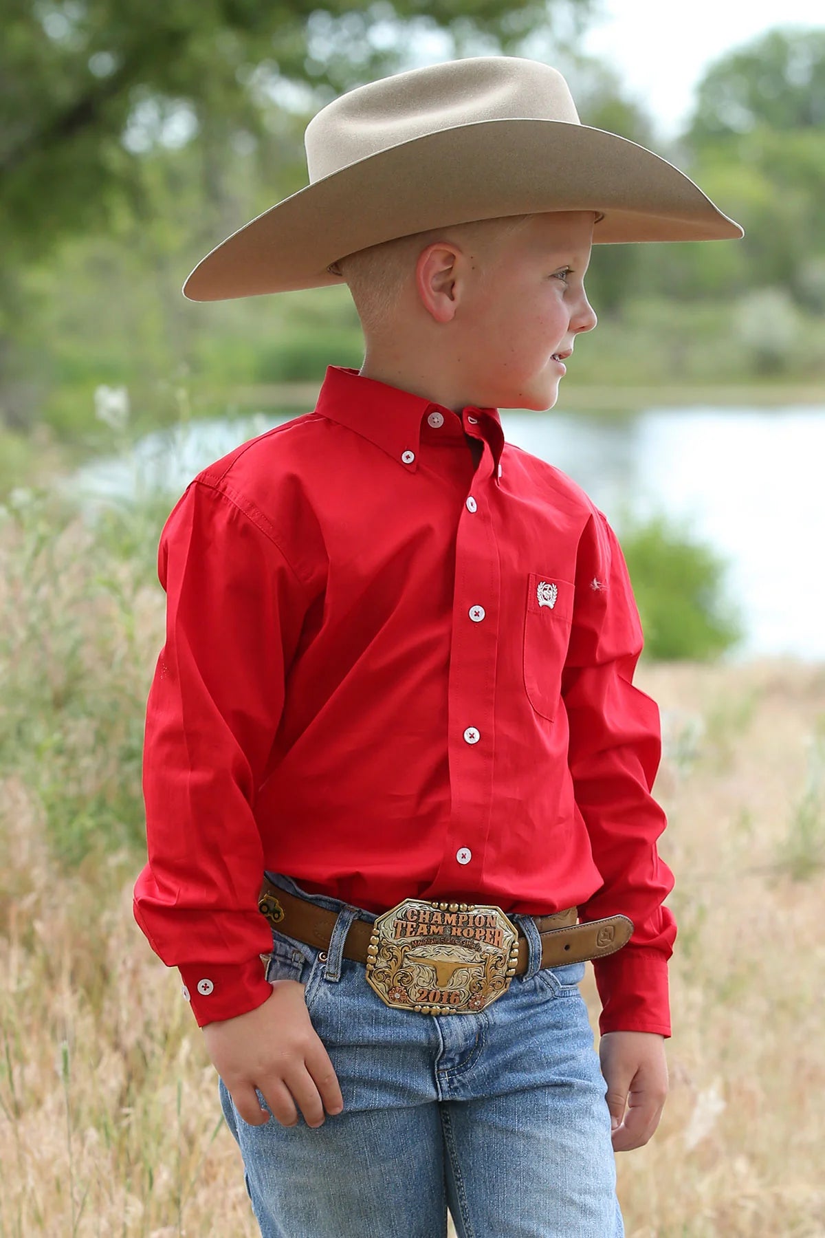 Cinch Boy's Red Shirt - 029