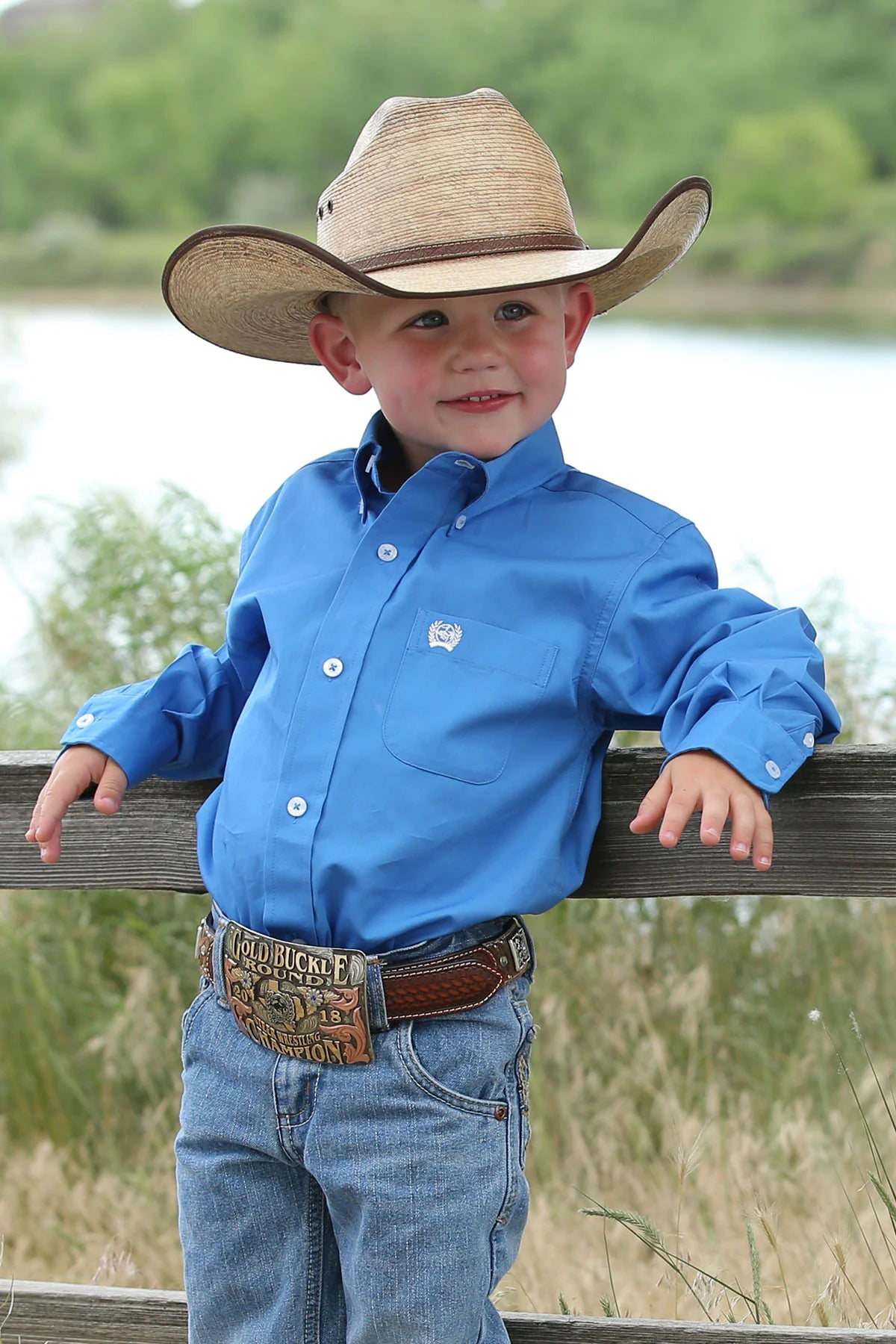 Cinch Boy's Blue Shirt - 083