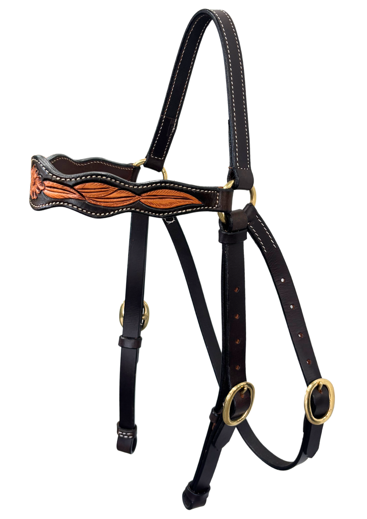 Calgary Floral Tooled Barcoo Bridle #N-189