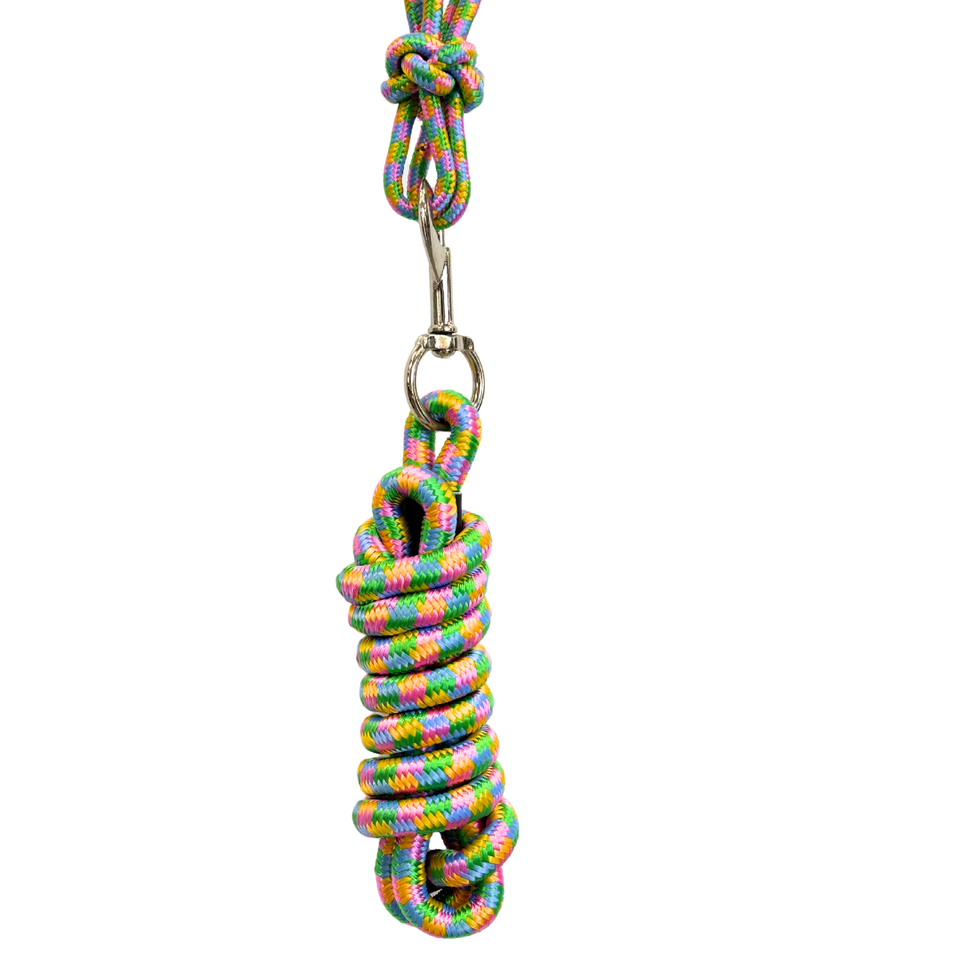 Canterbury Multi Colour Rope Halter With Lead