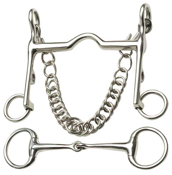 Fixed Weymouth & Eggbutt Bradoon Bit Set