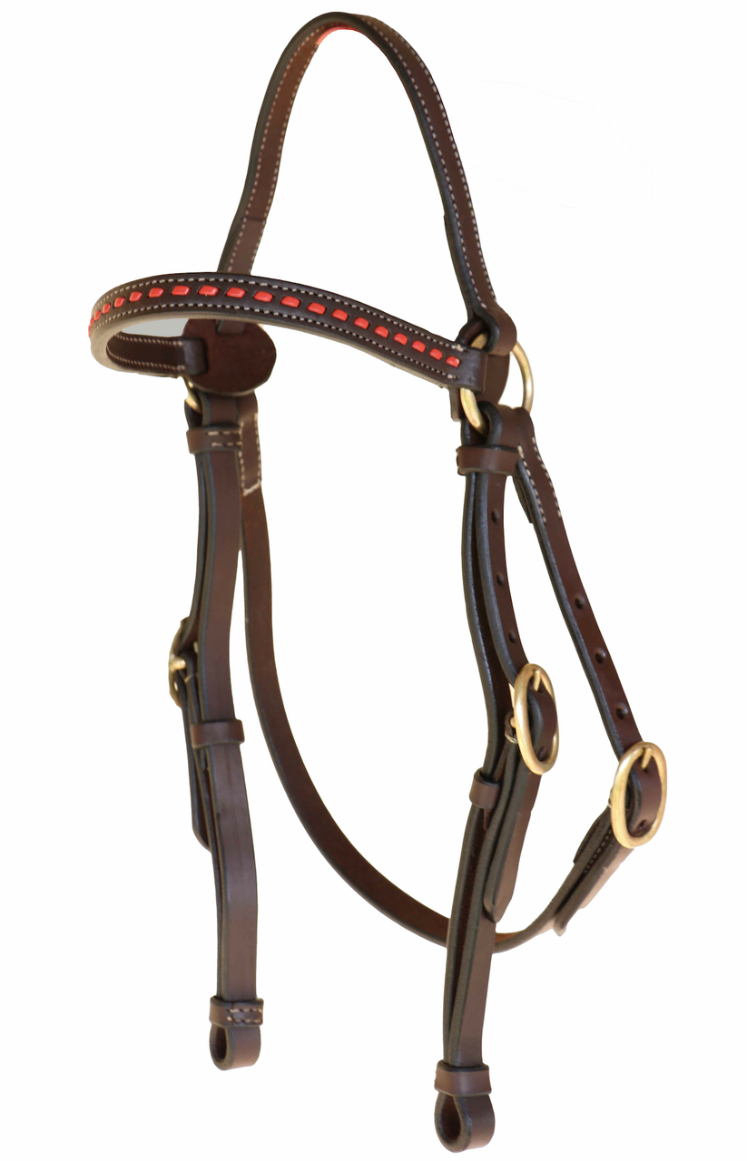 Calgary Buck Stitch Barcoo Bridle - Red