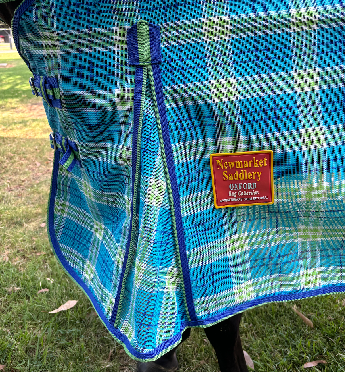 Shade Mesh Combo With Shoulder Gusset – Blue/Green