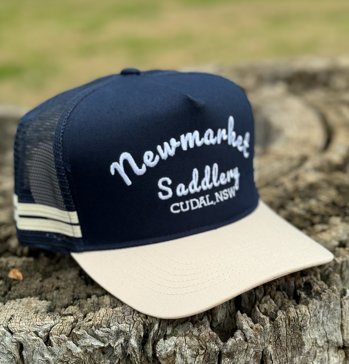 Newmarket Trucker Cap - Navy/Beige