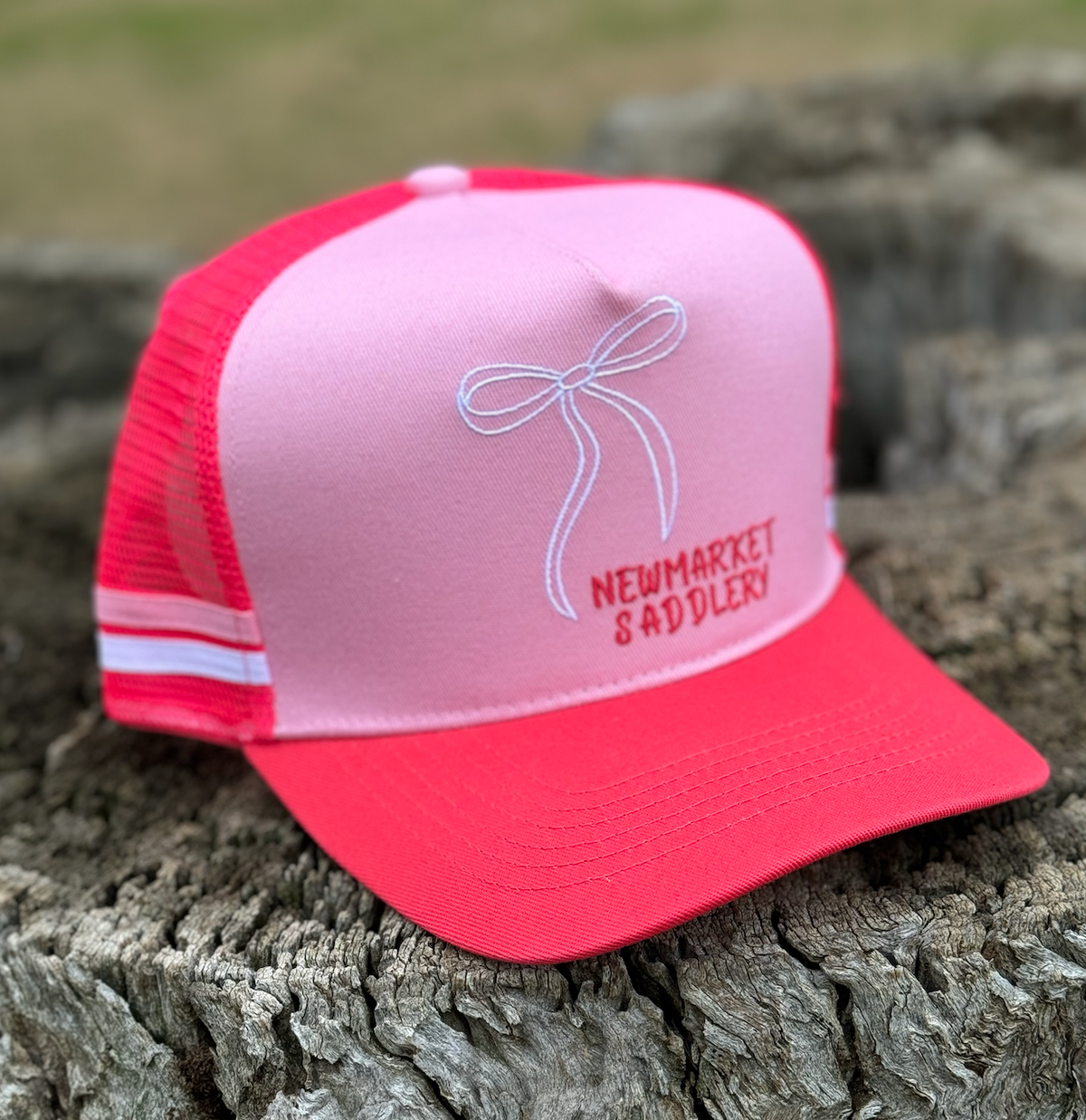 Newmarket Trucker Cap - Pink Bow