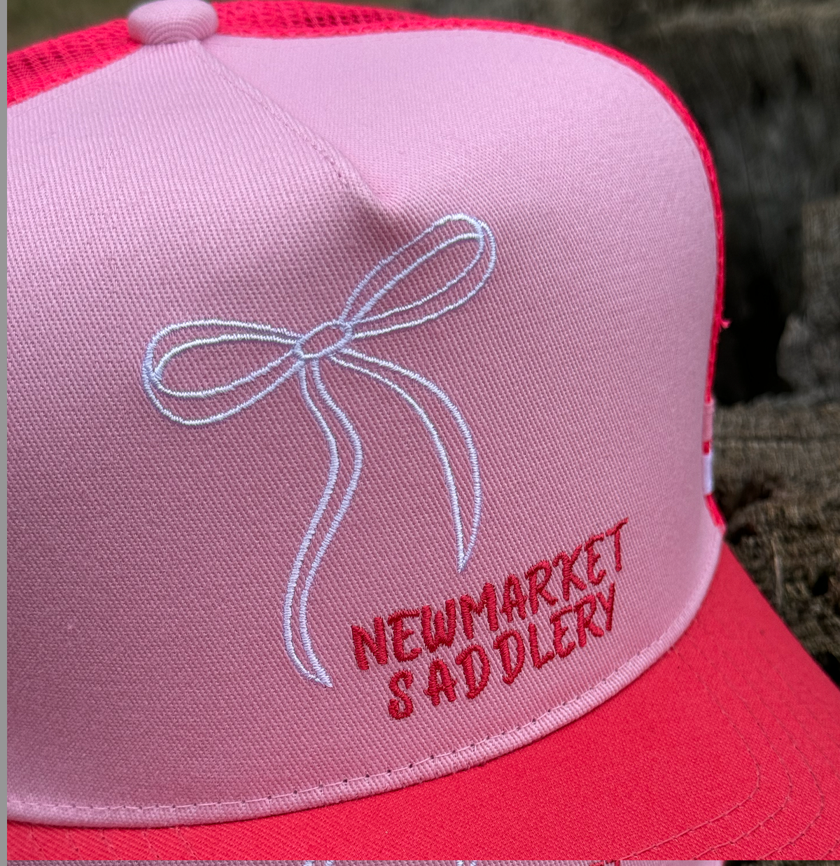 Newmarket Trucker Cap - Pink Bow