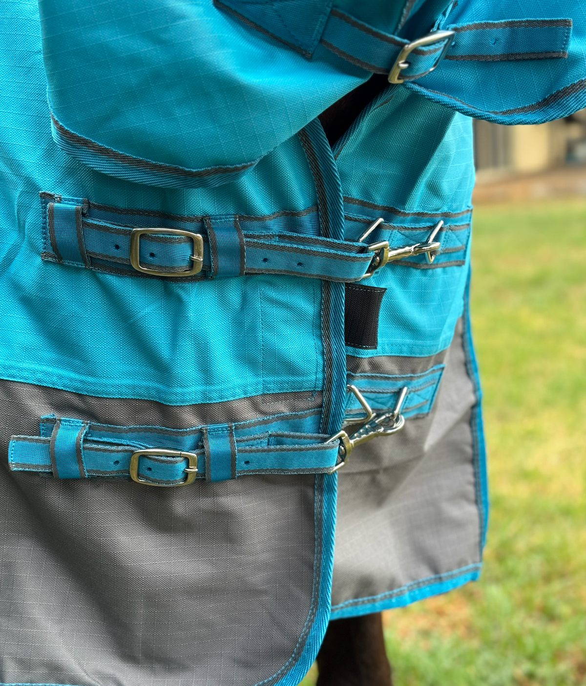 1200 Denier Rain Sheet Combo - Turquoise/Grey