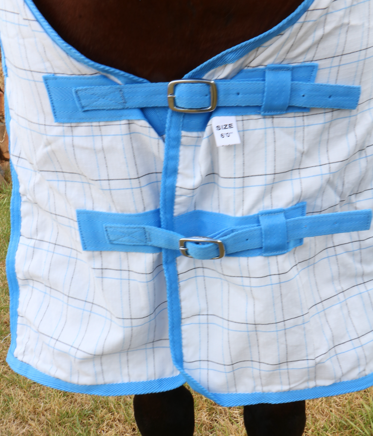 Oxford Blue Check Cross Over Hybrid Combo
