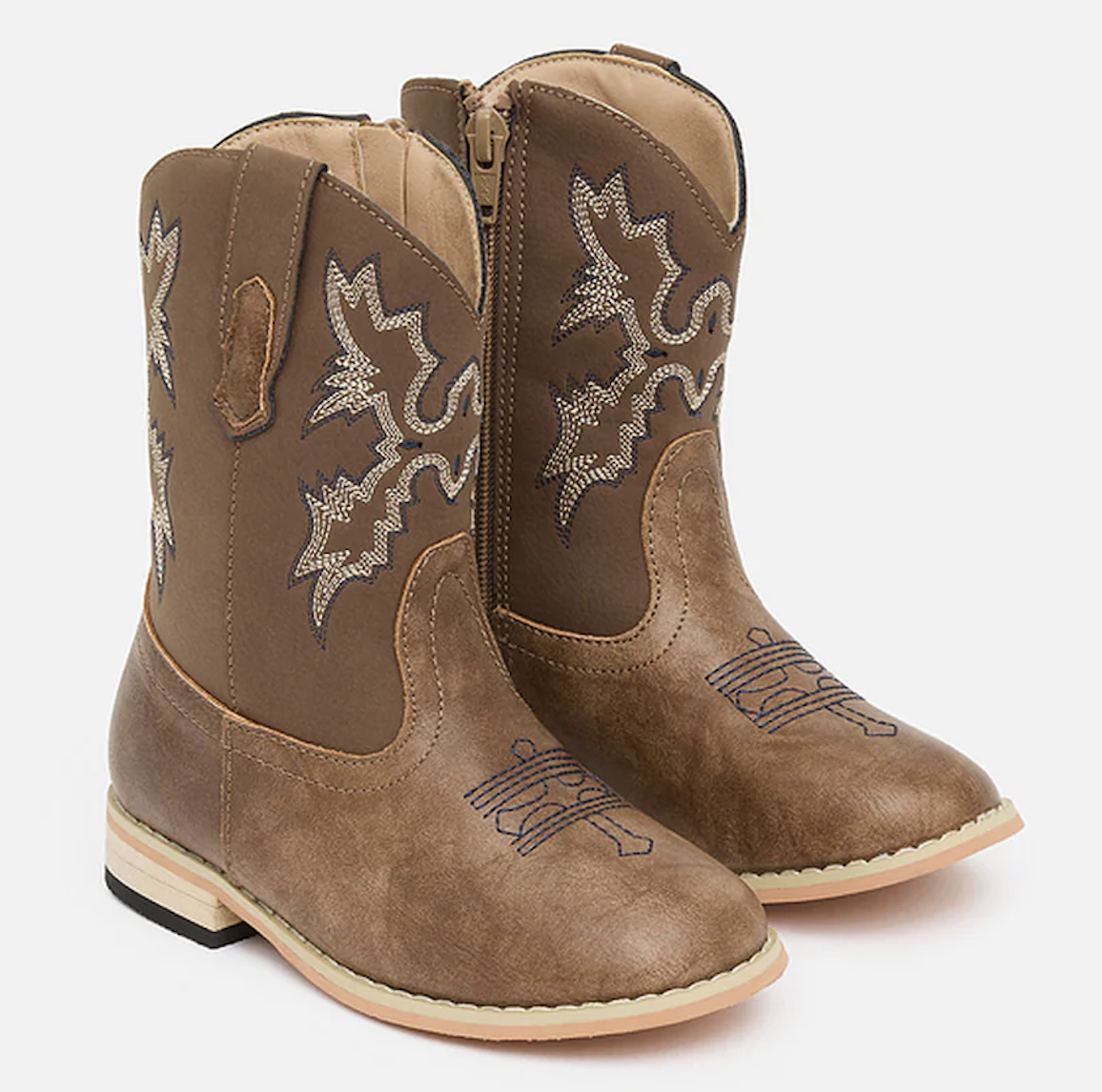 Baxter Junior Western Boots - Midnight Blue/Brown