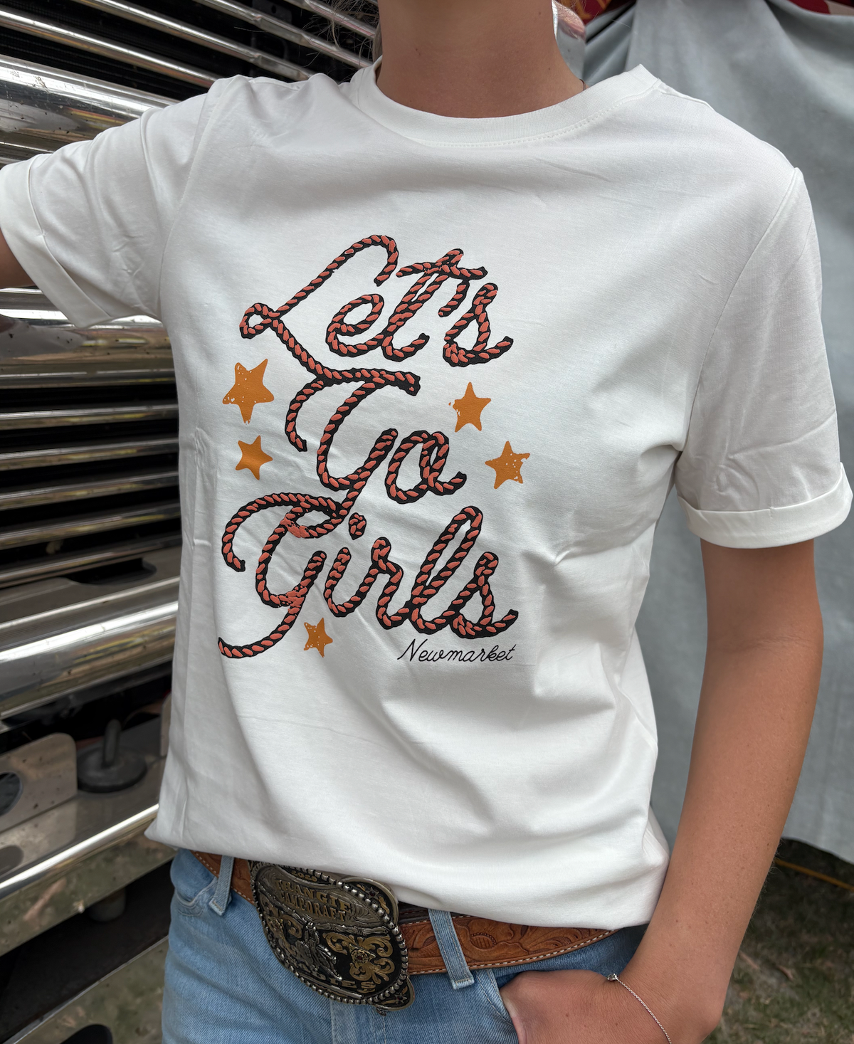 Newmarket 100% Cotton T-Shirt – "Let's Go Girls"