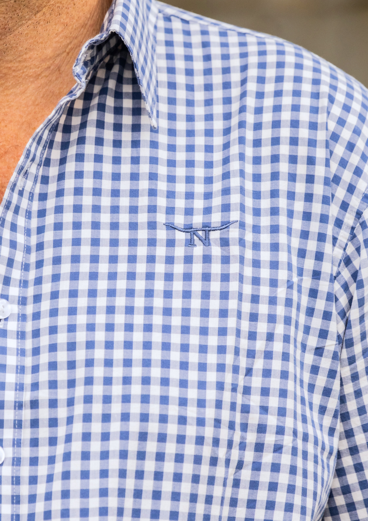 Newmarket 100% Australian Cotton Men's Shirt - Navy Blue Check