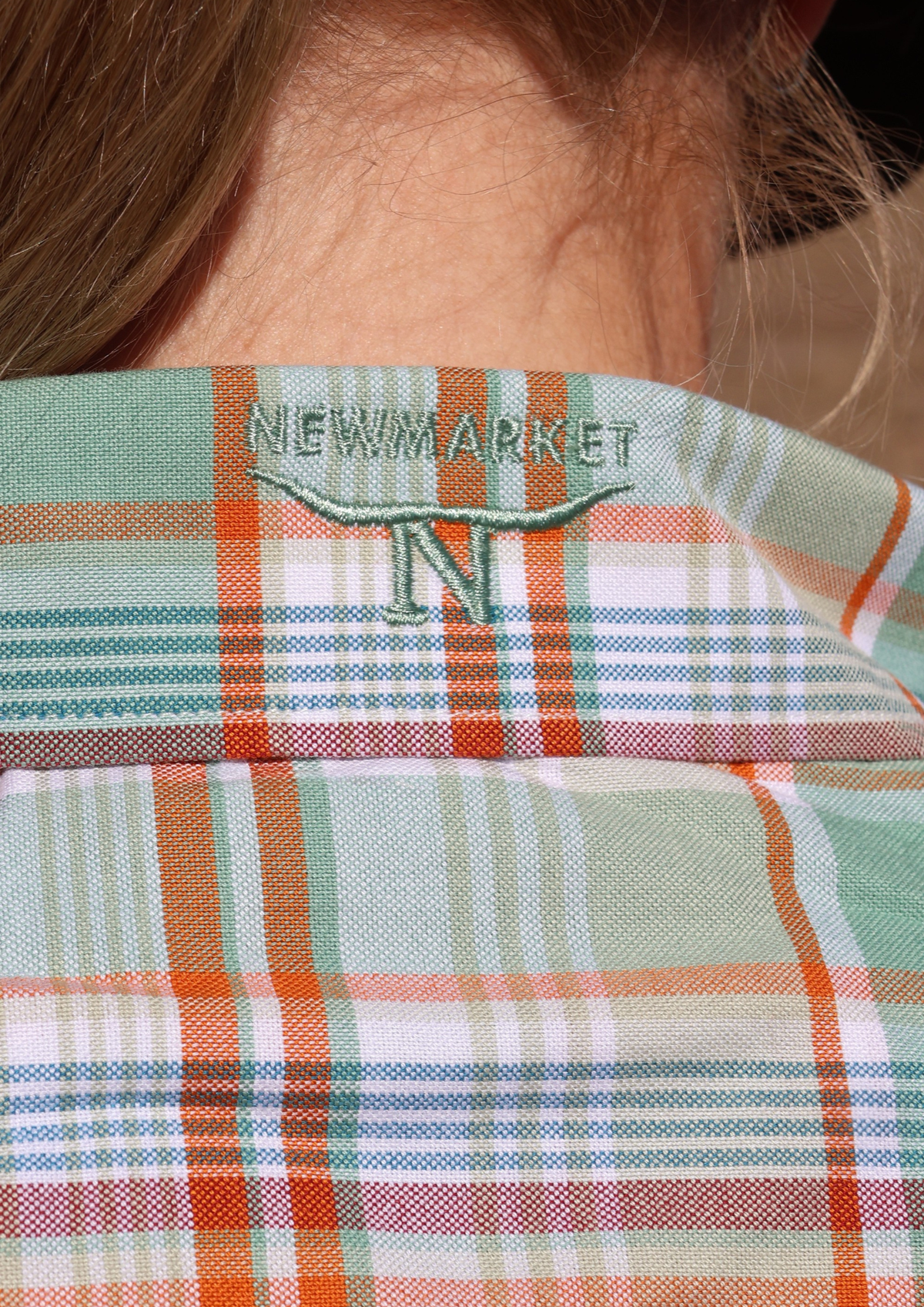 Newmarket 100% Australian Cotton Women’s Shirt – Mint/Rust