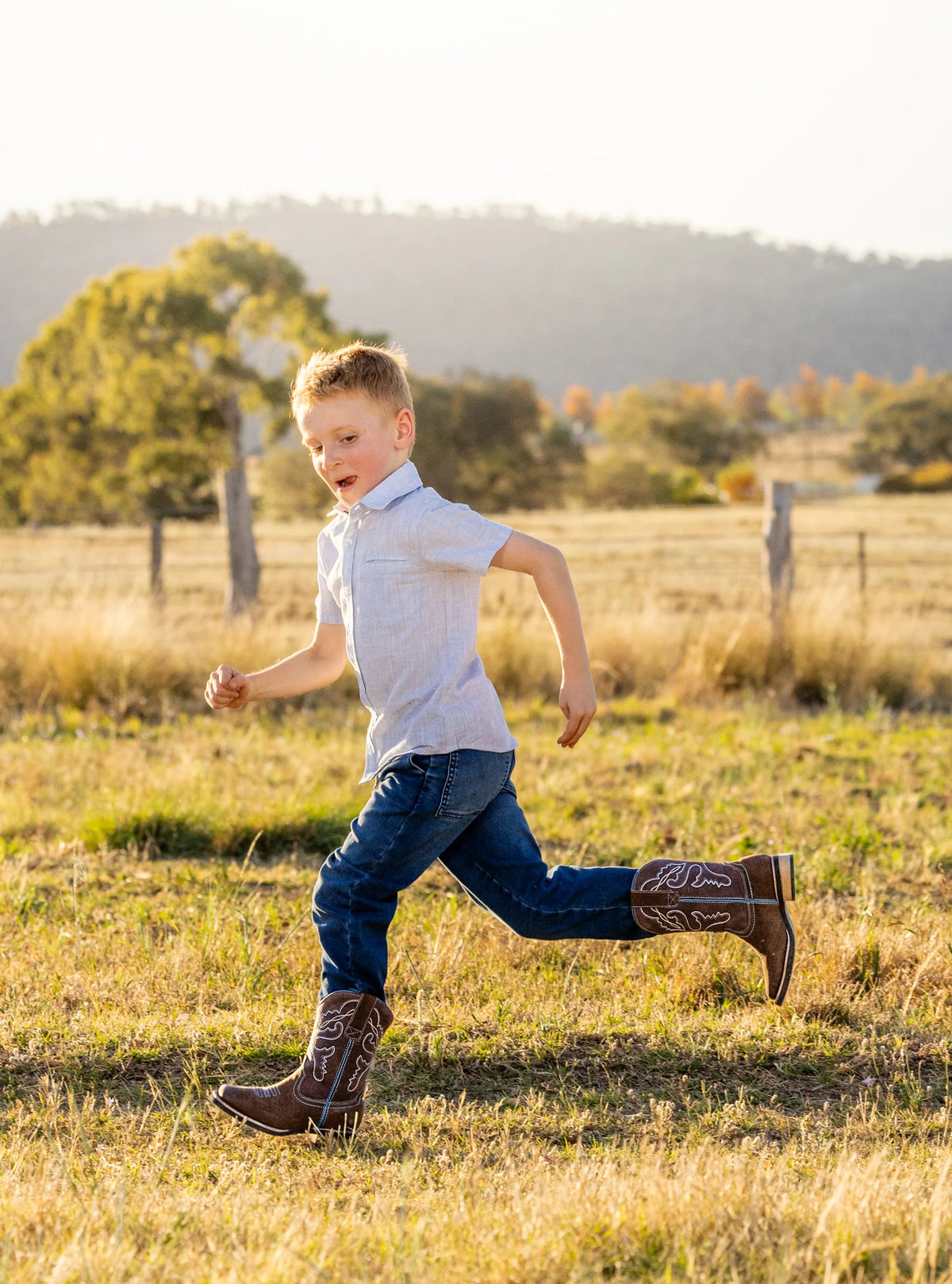 Baxter Youth Western Boots – Tan