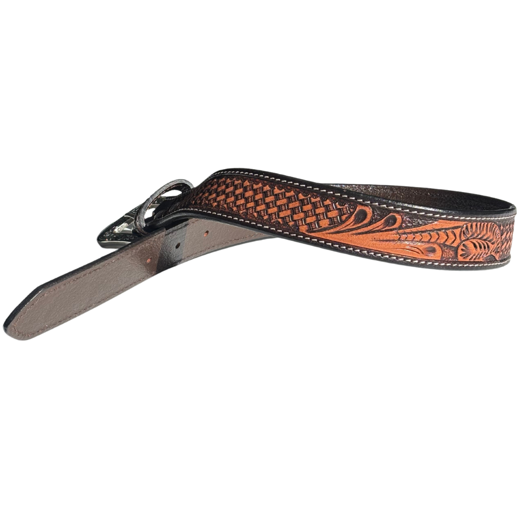 Newmarket Basket Weave Tooled Belt – #2504 Childs