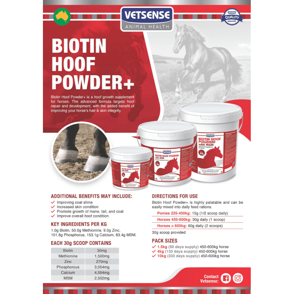 Biotin Hoof Powder Plus MSM - 1.5KG