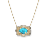 SPURWEST Standard Size Belt Buckle Necklace - Oasis