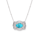SPURWEST Standard Size Belt Buckle Necklace - Oasis