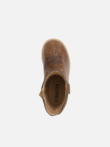 Baxter Junior Western Boots - Midnight Blue/Brown