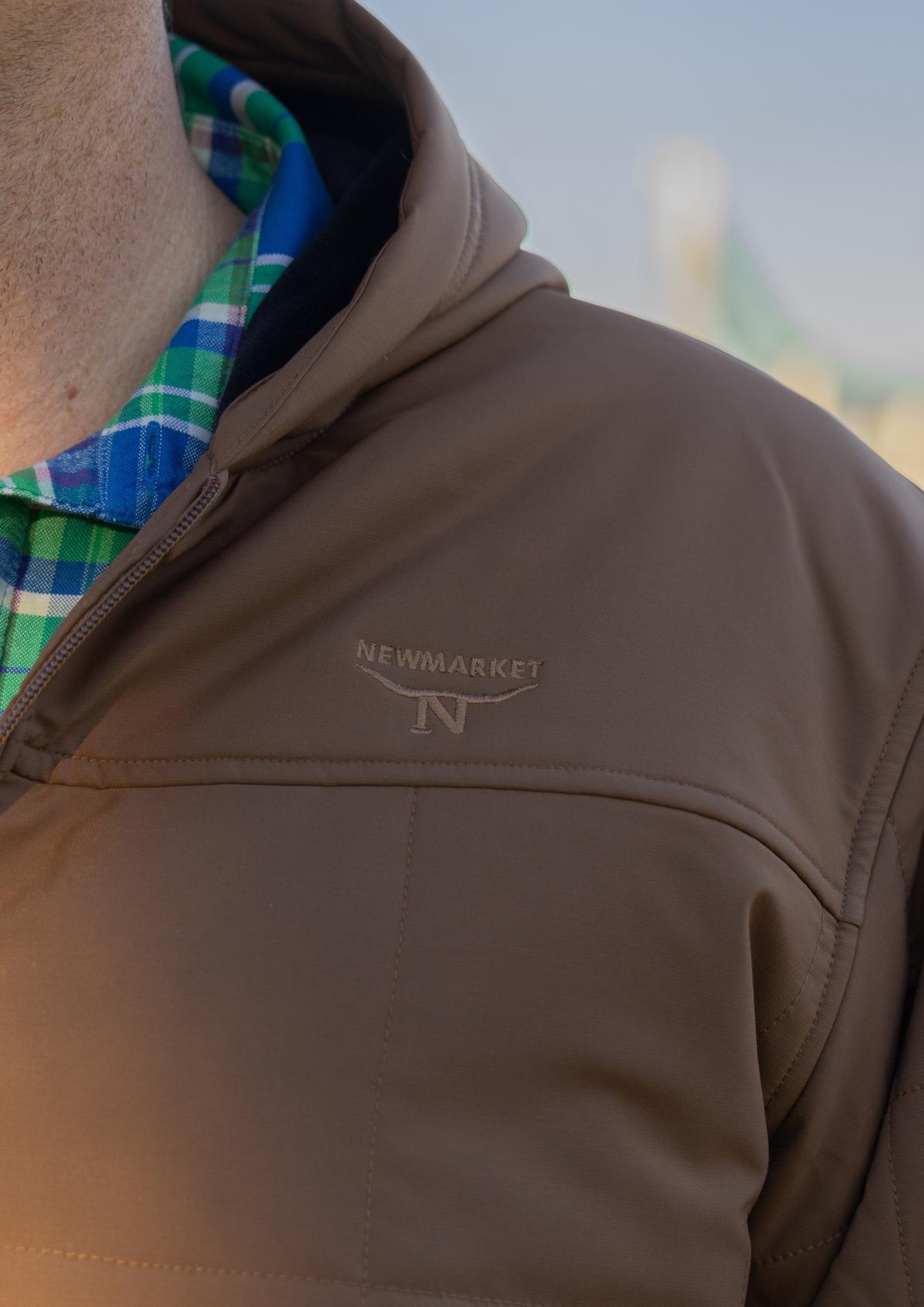 Newmarket Logan Men’s Puffer Jacket With Hood – Tan