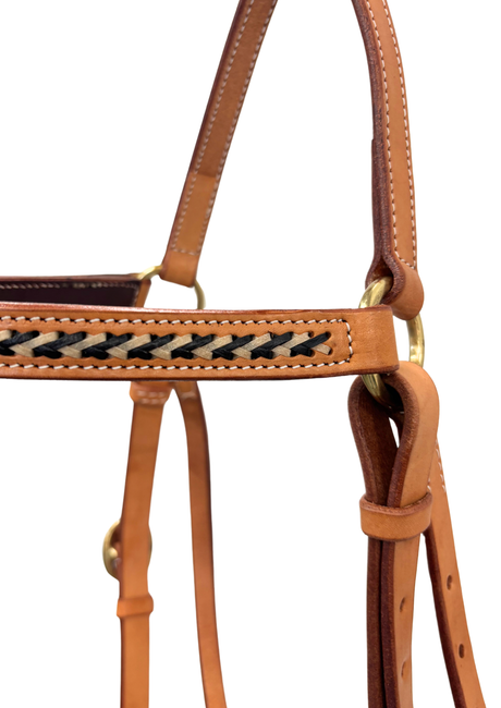 Calgary Barcoo Bridle With Rawhide Lacing On Browband #N-126