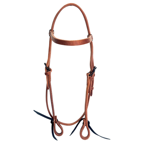 Calgary Plain Leather Western Bridle With Black Buckles
