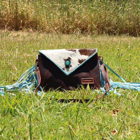 Newmarket Turquoise Fringe Cross Body Bag