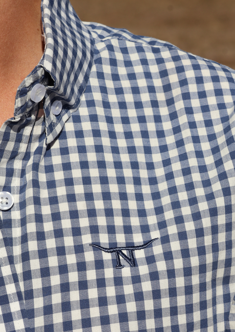 Newmarket 100% Australian Cotton Women’s Shirt – Navy Blue Check