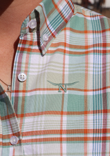 Newmarket 100% Australian Cotton Women’s Shirt – Mint/Rust