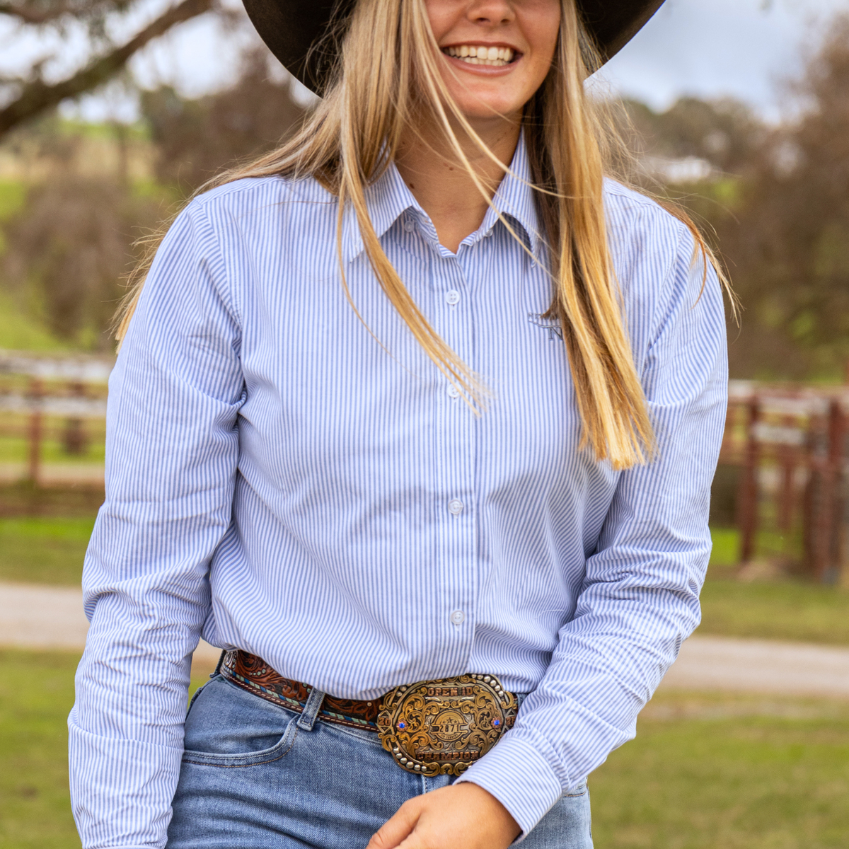 Newmarket 100% Australian Cotton Women’s Shirt – Performance Sky Blue ...