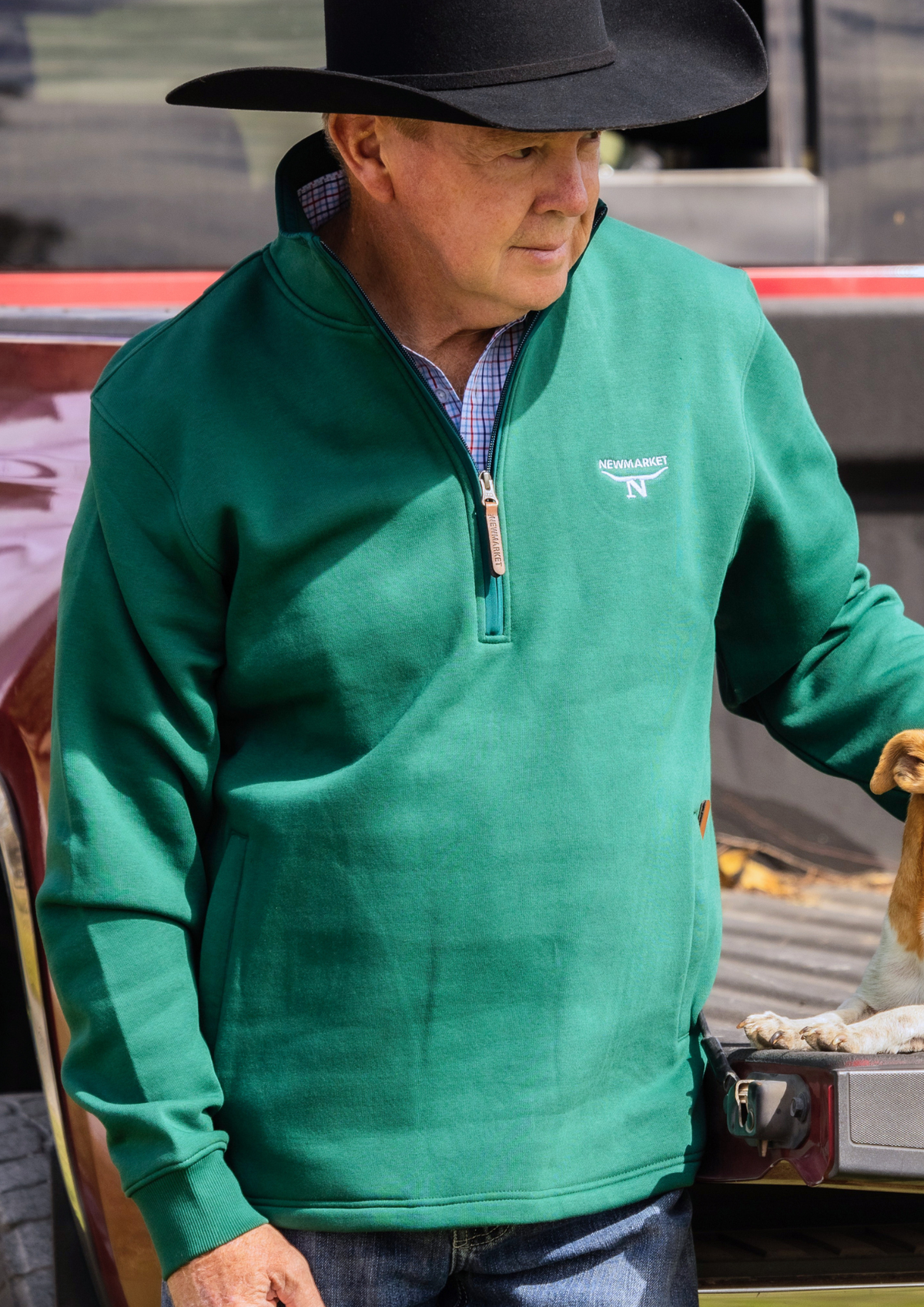 Newmarket Dubbo 100% Cotton Uni-Sex 1/4 Zip – Green
