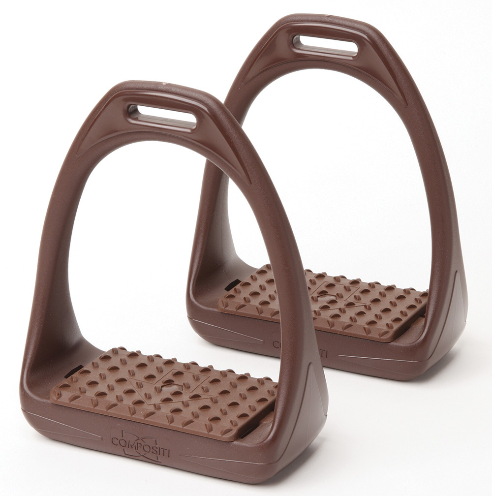 PEACOCK SAFETY IRONS STIRRUPS SPARE RUBBER RINGS & LEATHER CLIPS TABS REPLACEMENT 1 PAIR Brown 
