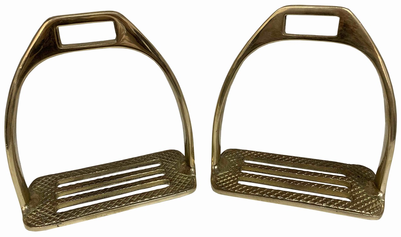 CSS Rose Engraved Stirrup Irons.