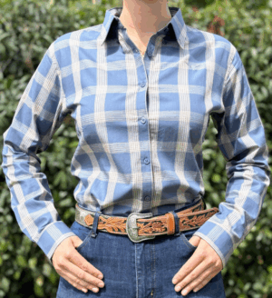 Newmarket Ladies Tess Dress Shirt - Steel Blue